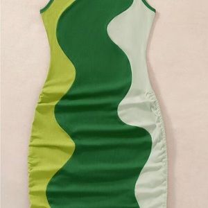 Shein Clolor Block Drawstring Bodycon Dress